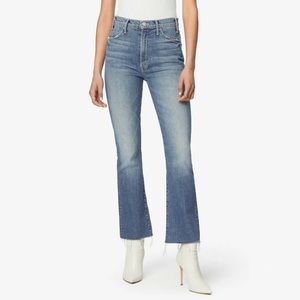 NWT Mother The Hustler Fray Ankle Bootcut Jeans